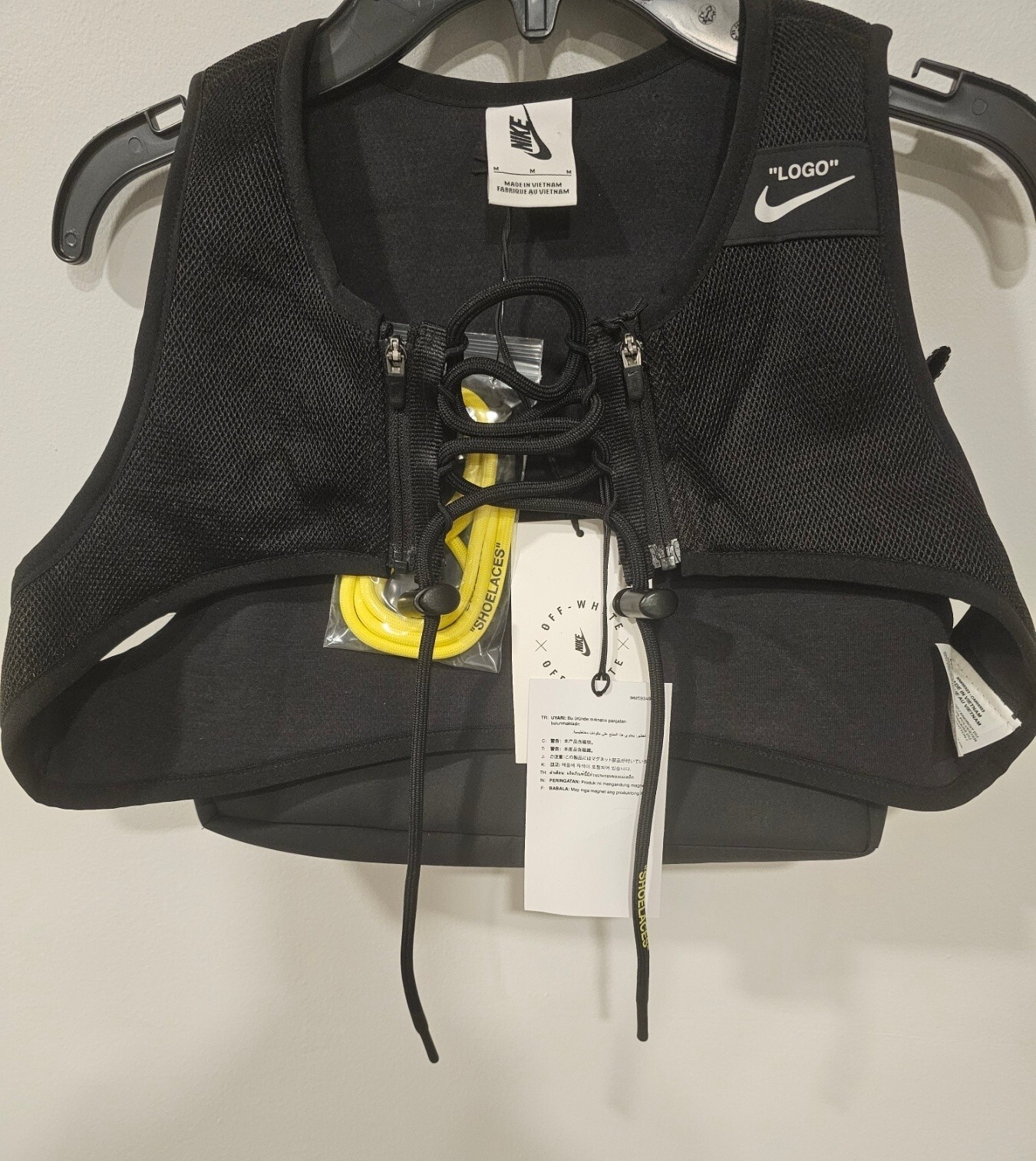 OFF WHITE X NIKE Borsa Nike x Off White donna NRG X Cross Bi gilet nera taglia M BV8054 010 nuova con etichette $200