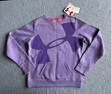 NWT Under Armour Coldgear Girls Purple Crewneck Sweatshirt Youth X-Large XL Kids