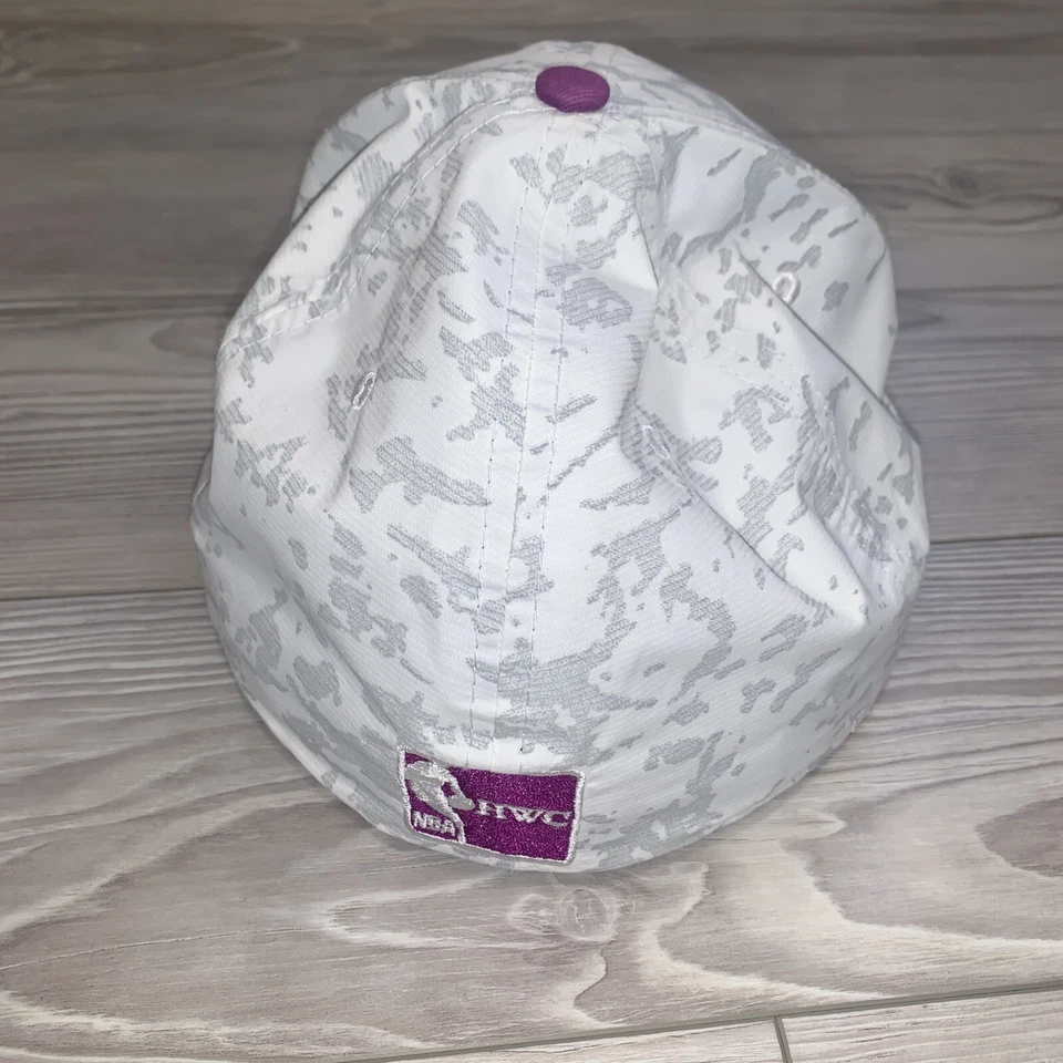 Miami Heat New Era Fitted White Camo/Purple Hardwood Classics Hat (Size: 7 3/8) - Image 3 of 4