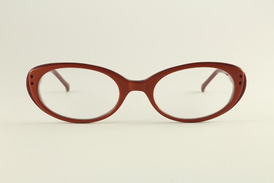 Rare Authentic Caroline Abram Eole 35 Burnt Orange Red 50mm Glasses RX-able