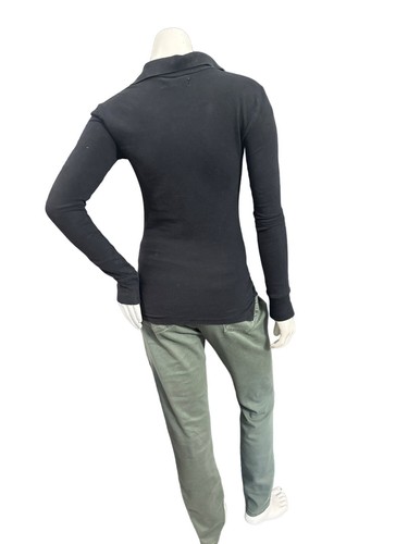 Black Long Sleeve Girls Shirt Size 12 Fitted All Cotton Aeropostale Made in NYC - Picture 6 of 8