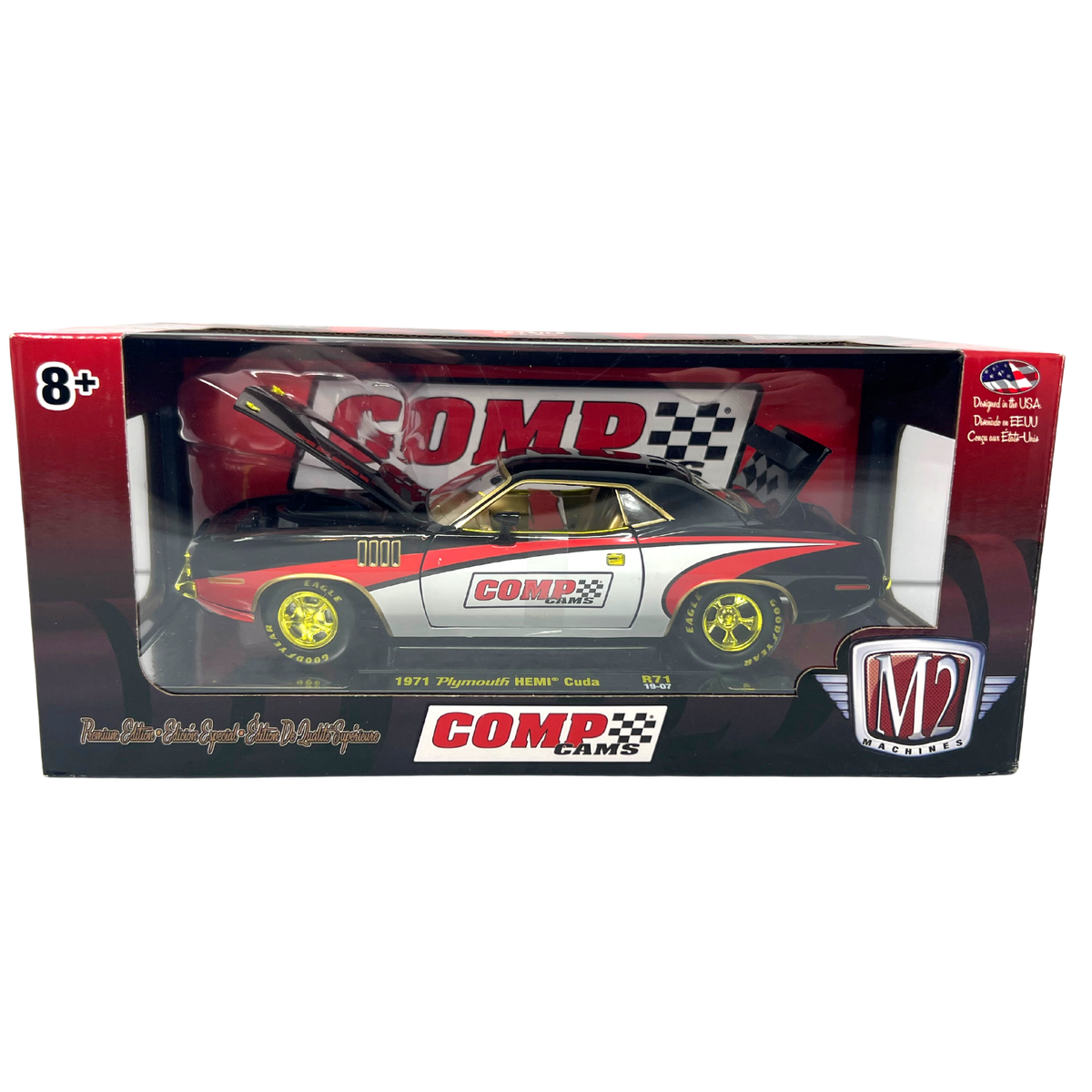 M2 Machines Comp Cams 1971 Plymouth HEMI Cuda CHASE 1:24 Diecast