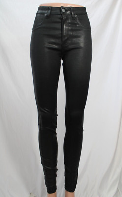 Carmar Faux Leather Black Jeans Size 25