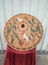OMBRELLINO OMBRELLO CINESE IN CARTA DI RISO E LEGNO VINTAGE ARTE ORIENTALE
