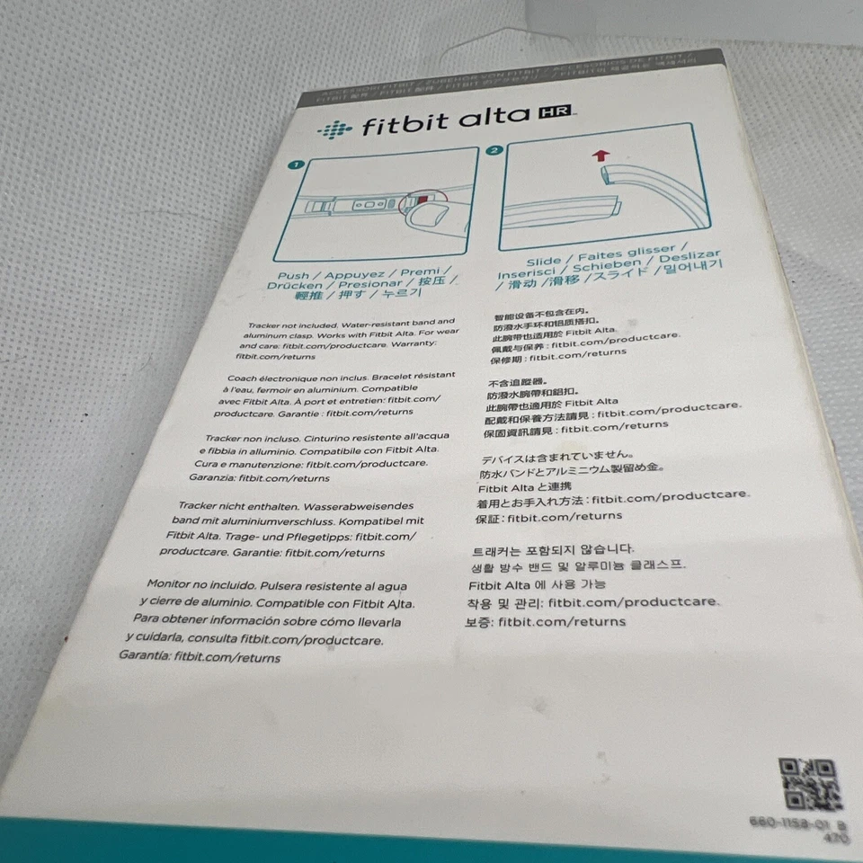 Raro FITBIT Clásico Accesorio Banda Pulsera Alta Fitness Reloj Correa Naranja/Rosa Foto 3 de 4