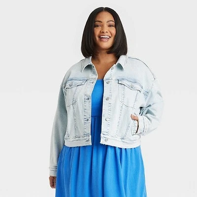 Womens 3x denim jacket sale