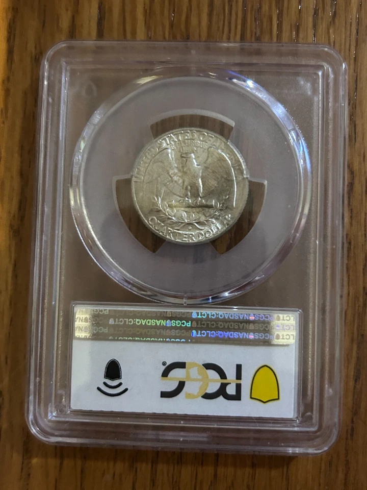 1953 D Washington 25¢ with TDR rpm and die crack along Eagle's left wing - Image 4 of 4