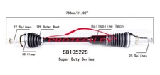 CV Axle Shaft-Severe Duty Axle - Problem Solver Unit PROTECH SB10522S