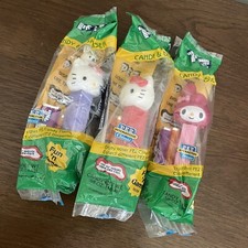 Lot of 3 2001 Sanrio Hello Kitty & My Melody Pez Dispensers - NEW, Kawaii!