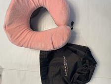 Power Of Nature Ultra-light U-Shaped Travel Pillow and Carry Bag Pink Memory Foa