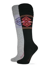 Wrangler Ladies Ruffle Top Aztec Knee High Boot Socks 1 Pair Pack