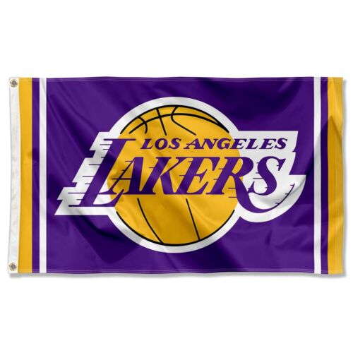 Grand drapeau des Lakers 3x5 - Photo 1 sur 6