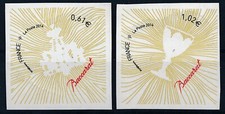 Timbre France Adhesif  939/940** Coeurs de Baccarat