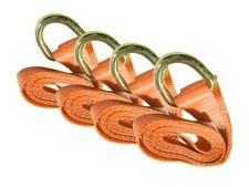 2" x 10' Orange Lasso Strap Tie Down for Tire Wheel Car Carrier Transport (4 pc)