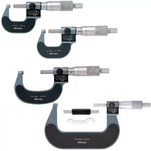 Mitutoyo 193-902 Digital Outside Micrometer Set 0-100mm (193-101/102/103/104)