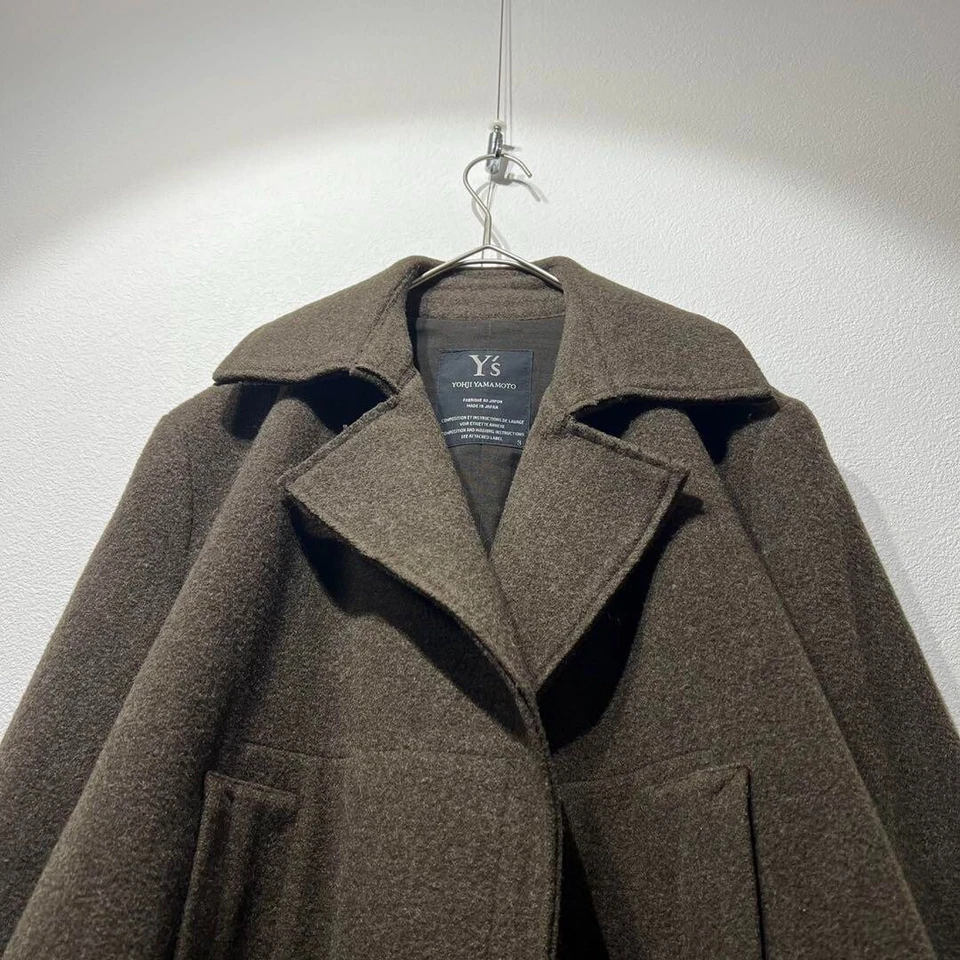 Chaqueta Abrigo Chesterfield Vintage Y's Ys Yohji Yamamoto Lana Sin Botones Japón Foto 3 de 4