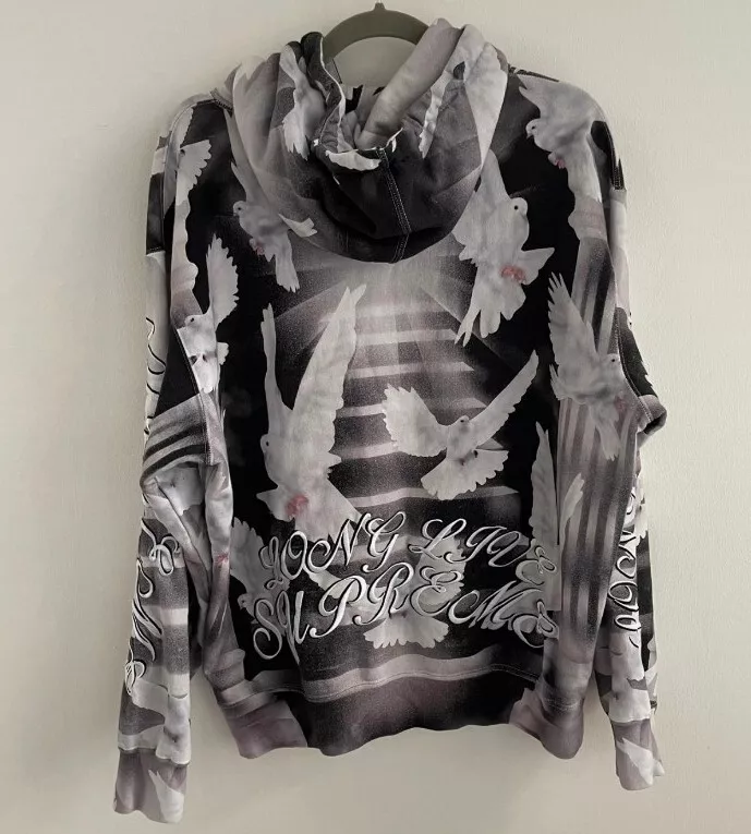 Sweat à capuche SS22 Supreme Doves S petit sweat à capuche noir Dove