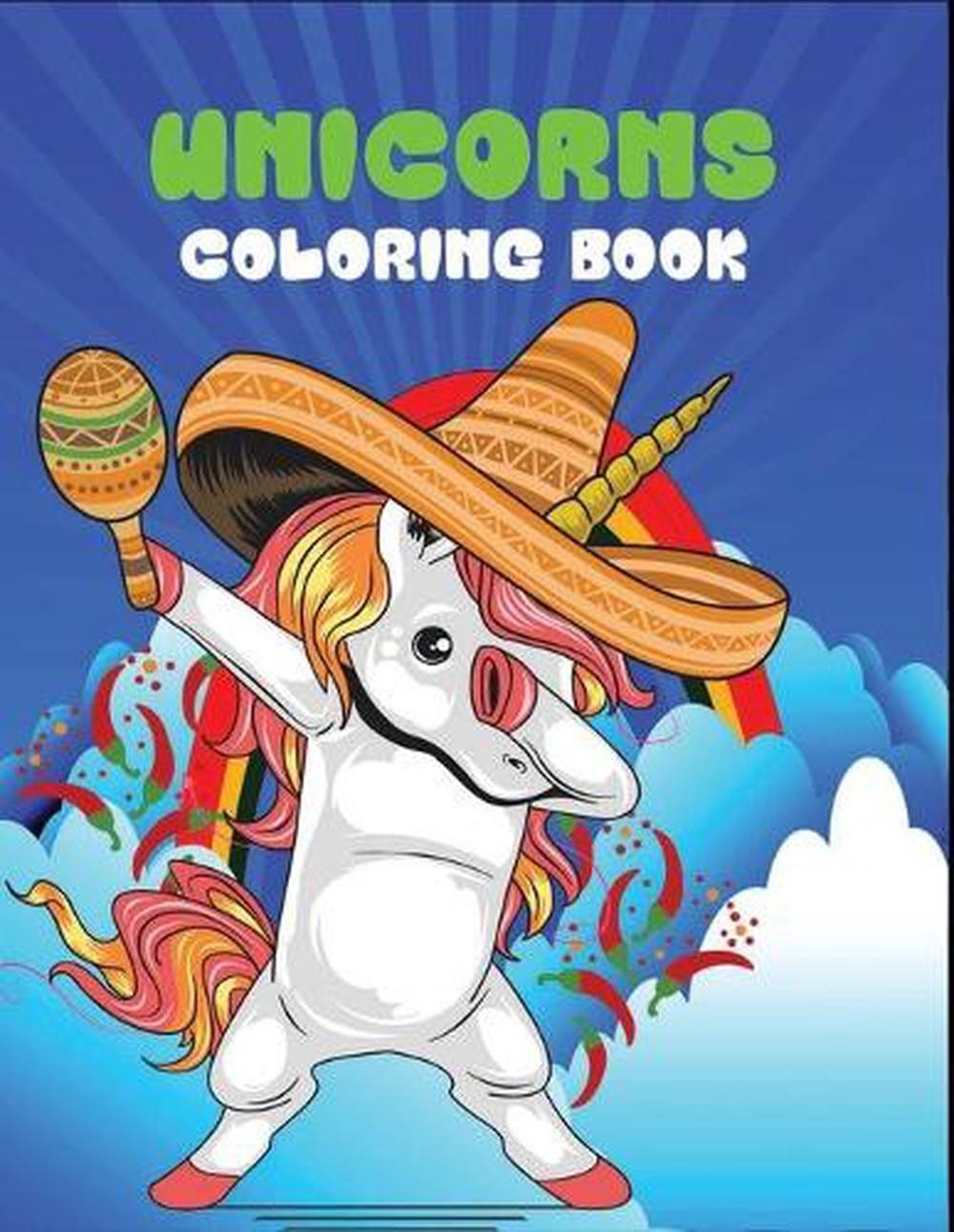 Unicorns coloring book Kids Coloring Book with Beautiful Unicorn