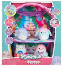 Jazwares Squishmallows Squishville - Play Palace - Gianna, Banks, Oshun, Giovana