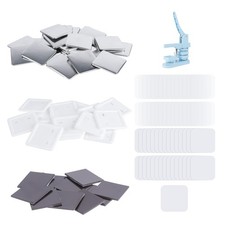 Happizza 100 Sets 50mm/1.97 inch Fridge Magnet Button Maker Supplies for Square-