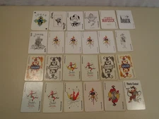 Joker Playing Card Lot of 24 Aviator Whitman Western Redislip Stardust Maverick