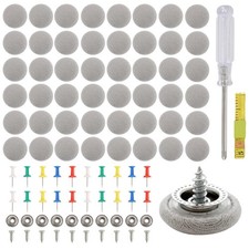 60pcs Roof Headliner Repair Button Rivets Snap Rivets Retainer Grey Flannelette