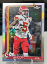 2025 Topps Chrome Football- Hollywood Brown Refractor #146 Chiefs