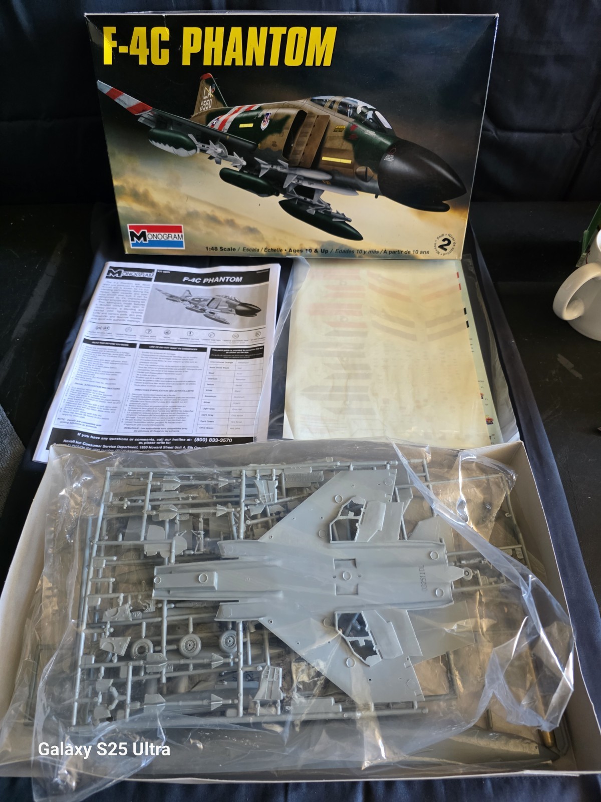 Monogram F-4C Phantom 1:48 Plastic Airplane Model Kit MPN 5859 Decals ...