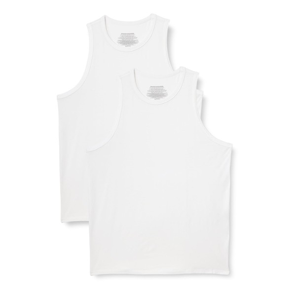 ÄRmelloses Unterhemd Herren 2Er-Pack Weiß Xl Modal Amazon Essentials-image