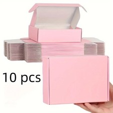 10 Pcs Pink Corrugated Mailer Boxes