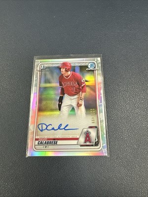2020 Bowman Draft Chrome Picks Refractor /499 David Calabrese #CDA-DC Auto AA1