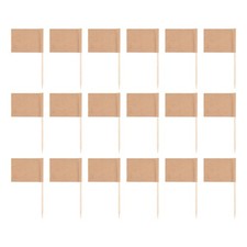 200 Pack Blank Toothpick Flags   Flag Picks Cheese Markers for Cupcake8322