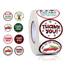 1000 Pcs Christmas Thank Stickers Small Business Stickers Thank You for Suppo...