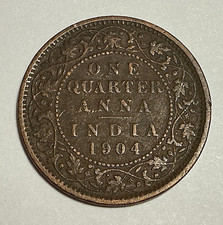 India British 1904 1/4 Anna Copper Coin. KM #501