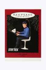Lot of 2 Hallmark Keepsake Star Trek Ornaments Mr. Spock  Captain James T. Kirk
