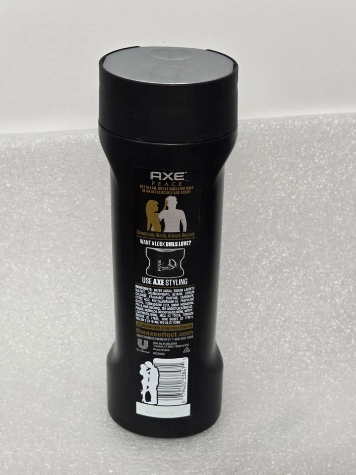 Axe Peace Mens Shampoo 12 Fl Oz Black Bottle With Lid Retired - Image 2 of 2