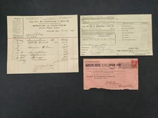 1907 antique DRUGGIST zanesville oh CHAPPELEAR BRONCHINI BILLHEAD RECEIPT ENV