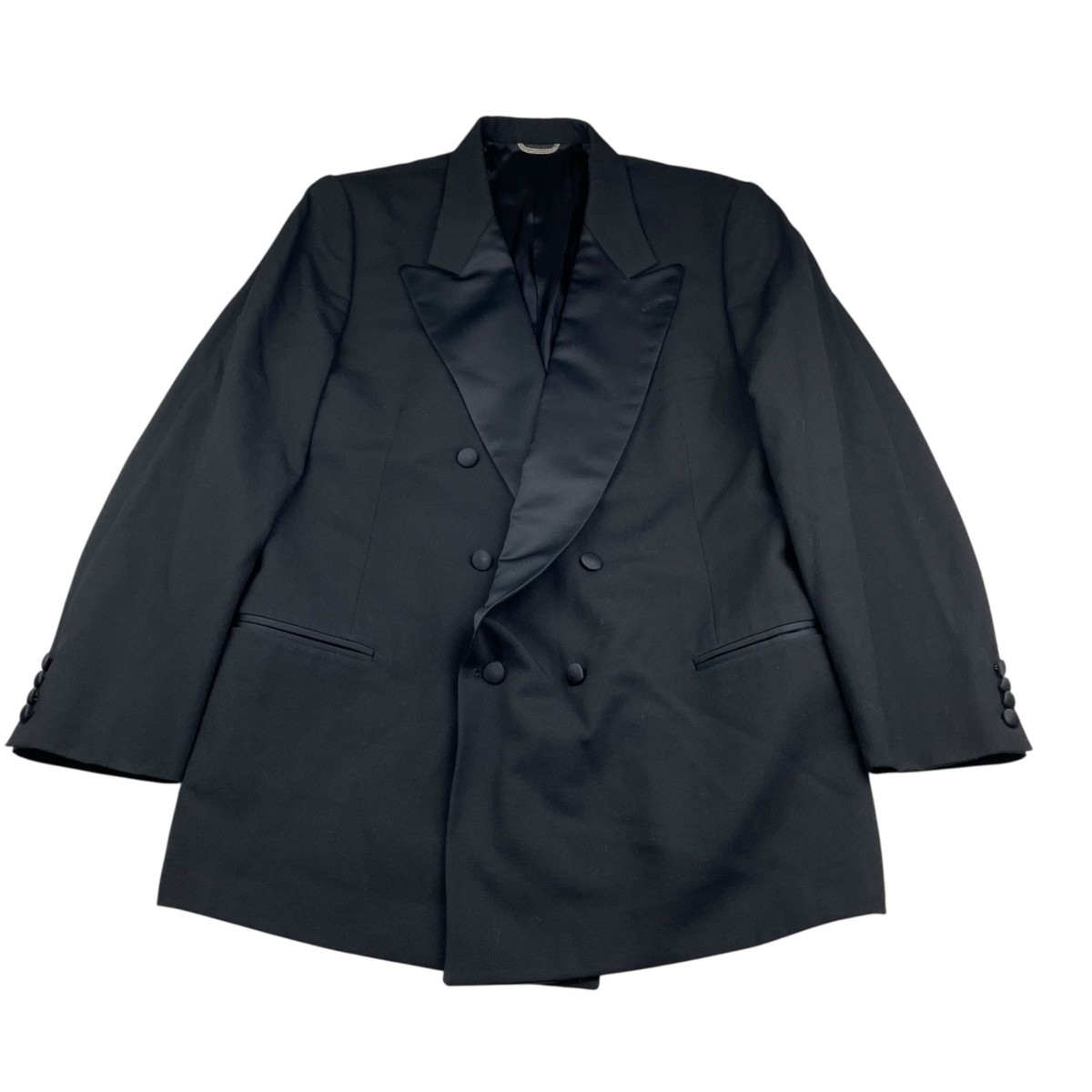 【ちゅんたろー】Christian Dior☆3ピーススーツ☆ブラック☆ Christian Dior Men's Satin Lapel Double Breasted Tuxedo Jacket