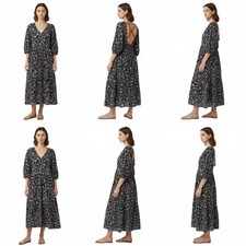 Midi Dress 3/4 Sleeves Floral