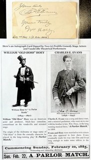 VAUDVILLE CARA NEGRA COMEDIA ACTORES DE TEATRO JUGLARES HOEY/EVANS AUTÓGRAFO FIRMADO