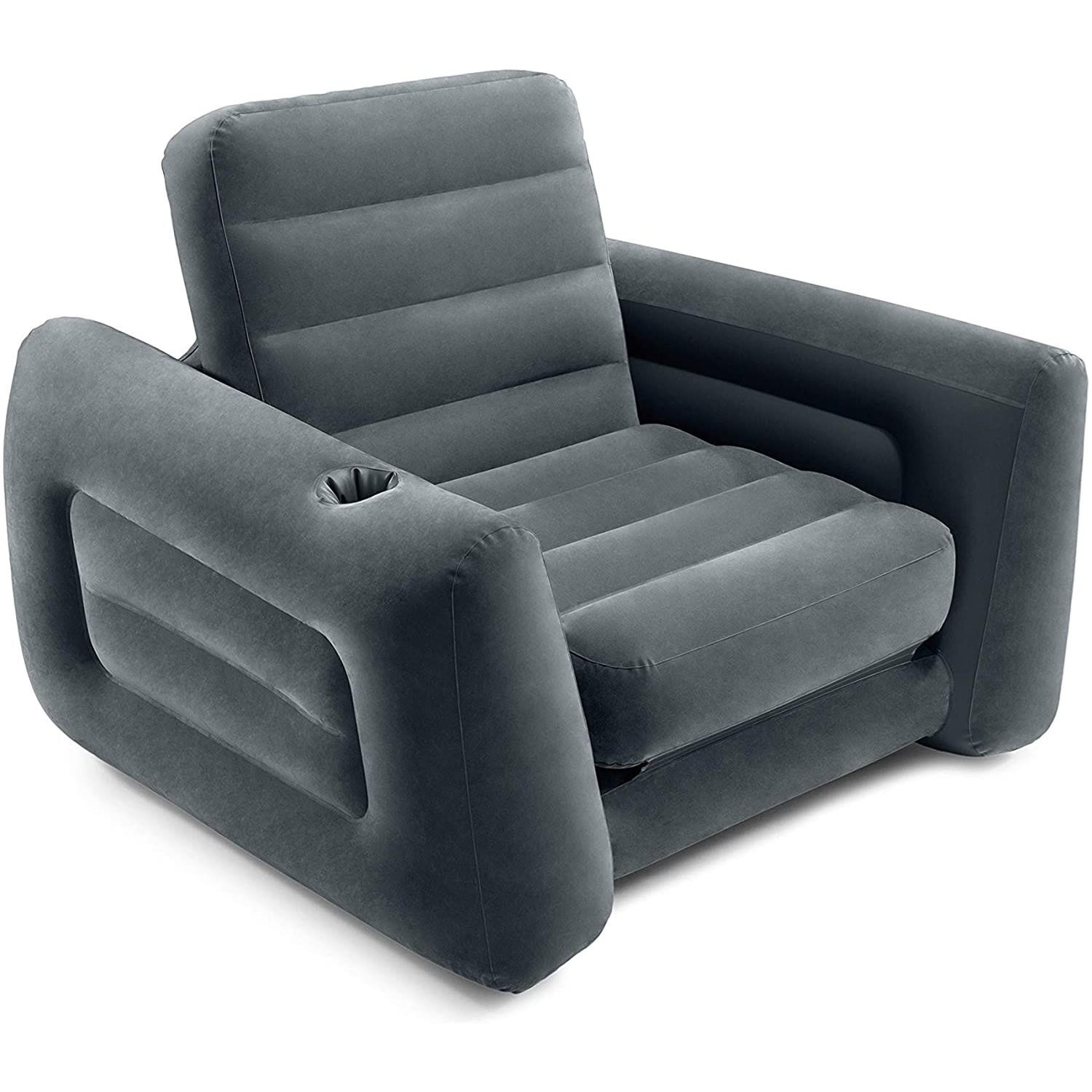 Intex Divano Letto Lounge Poltrona Letto Gonfiabile per Ospiti 117x224x66 cm foto 2