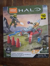 Mega Construx Halo Infinite Turret Takedown 2 Figures Pro Builder 98 pcs Sealed