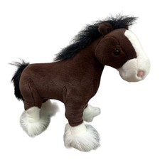 Gund Clyde Horse Stuffed Animal Plush Clydesdale 42985 Brown White
