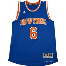 Adidas New York Knicks NBA Trikot Herren Medium #6 Porzingis Blau 2014 Shirt