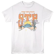 STONE TEMPLE PILOTS T-Shirt DESERT SCENE Music Officially Licensed White Cotton