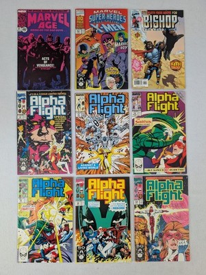 Marvel Alpha Flight Comic Lot 9 Issues X-Men Spin-Off + Bishop Marvel Age