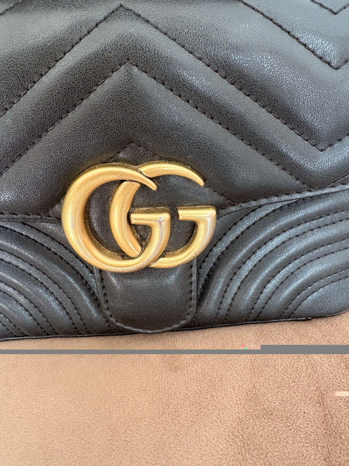 Gucci GG Marmont Satchel/Top Handle Bag Black Leather