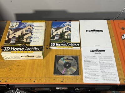 Broderbund 3D Home Architect DELUXE CD-ROM Windows 95 or 3.1 Big Box Complete