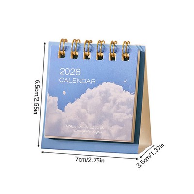 Mini-Tischkalender Sternenlicht Thema Tragbarer Monatsplaner Dreieck