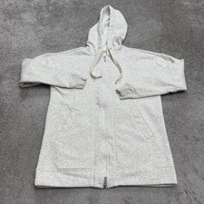 Zella Full Zip Hoodie Sweatshirt Womens Small Light Gray Fleece Athletic Active
